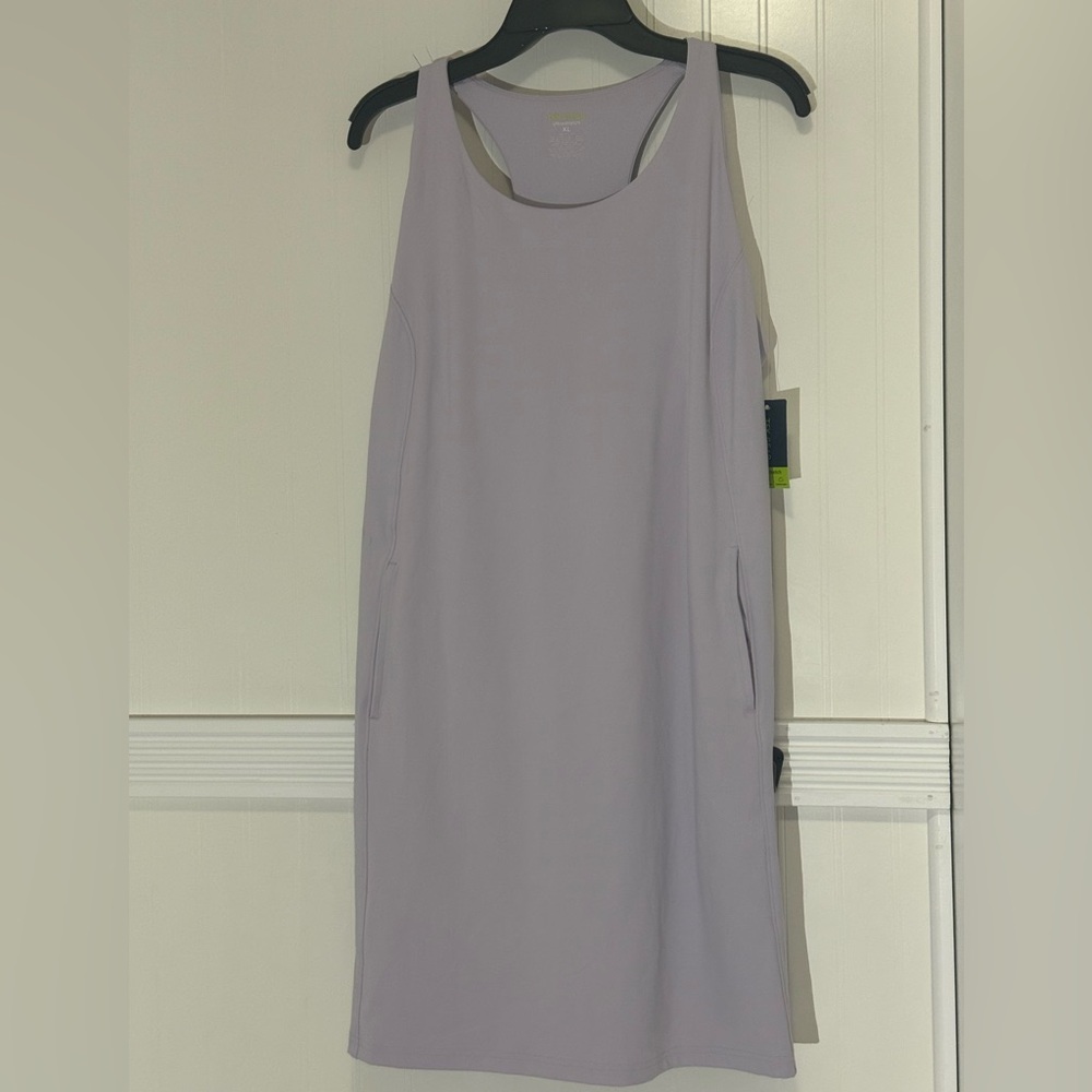 Chic Lavender Midi Dress built in bra